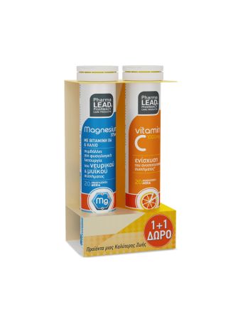 PHARMALEAD 1+1 ΝΕΟ ΑΝΑΒΡΑΖΟΝ ΜΑΓΝΗΣΙΟ + ΑΝΑΒΡΑΖΟΥΣΑ VIT.C 1000MG