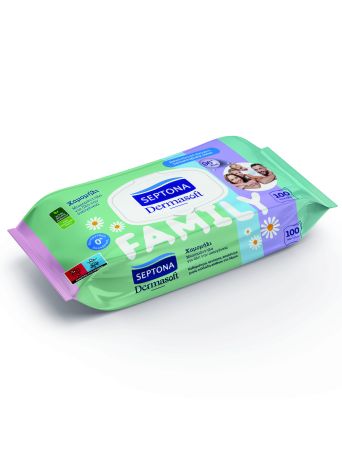 SEPTONA ΜΩΡΟΜΑΝΤΗΛΑ DERMASOFT FAMILY 100ΤΜΧ ΜΕ ΚΑΠΑΚΙ
