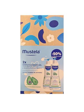Mustela Promo Gentle Cleansing Hair & Body Gel 500ml & -50% Mustela Gentle Cleaning Hair & Body Gel 500ml (Box 2025)