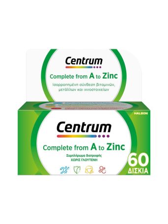 CENTRUM A-ZINC 60TABS