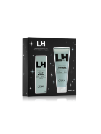 LIERAC HOMME ΕΝΥΔΑΤΙΚΟ GEL ΓΙΑ ΤΟΝΩΣΗ 50ML + ΑΦΡΟΛΟΥΤΡΟ 200ML ΔΩΡΟ