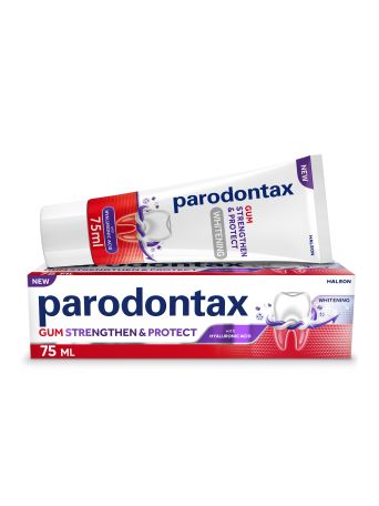 Parodontax Gum Strengthen & Protect Whitening, Οδοντόκρεμα καθημερινής χρήσης με Υαλουρονικό Οξύ, 75ml