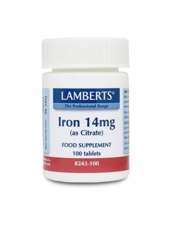 Lamberts Iron 14 mg (as Citrate) 100tabs