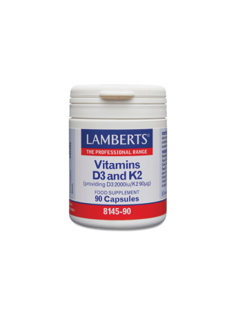 Lamberts Vitamins D3 2000iu & K2 90μg 90 κάψουλες