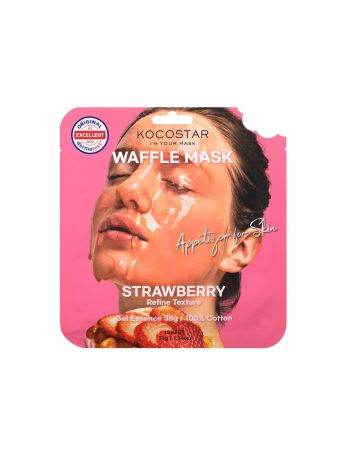 KOCOSTAR WAFFLE FACE MASK STRAWBERRY 1PC