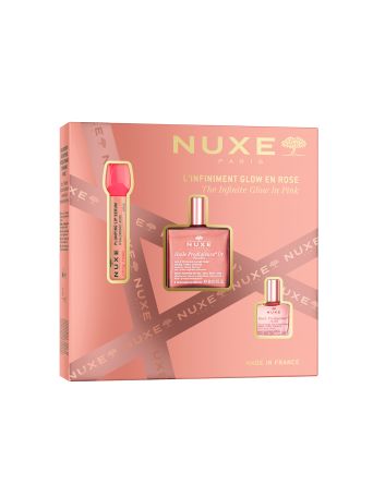 NUXE XMAS SET GLOW HP FLORALE (Huile Prodigieuse Or Florale, Very Rose Plumpimg Lip Serum, Huile Prodigieuse Florale)