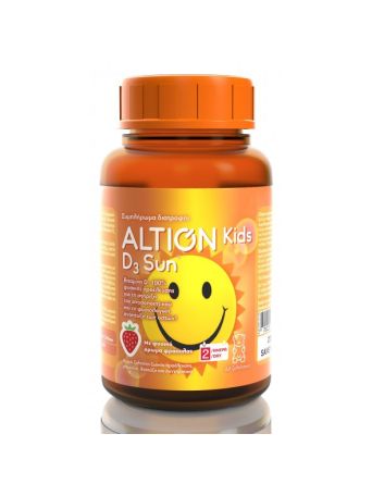 Altion Kids D3 Sun 60 μασώμενες ταμπλέτες Φράουλα