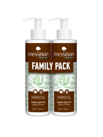 MESSINIAN SPA FAMILY PACK SHOWER GEL YOGURT & ALOE 2x300ML