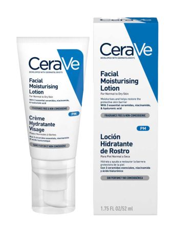 Cerave Facial Moisturising Lotion PM Ενυδατική Κρέμα Προσώπου 52ml & Δώρο Hydrating Cleanser 20ml