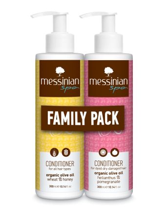 MESSINIAN SPA CONDITIONER PROMO WHEAT HONEY 300ML AND POMEGANATE HELIANTHUS 300ML
